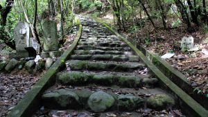 Stairs at temple on Matsuyama tour