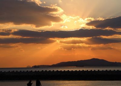 Romantic sunset walk in Shikoku