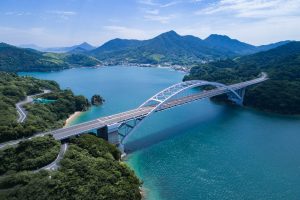 Aerial view of the Shimanami Kaido