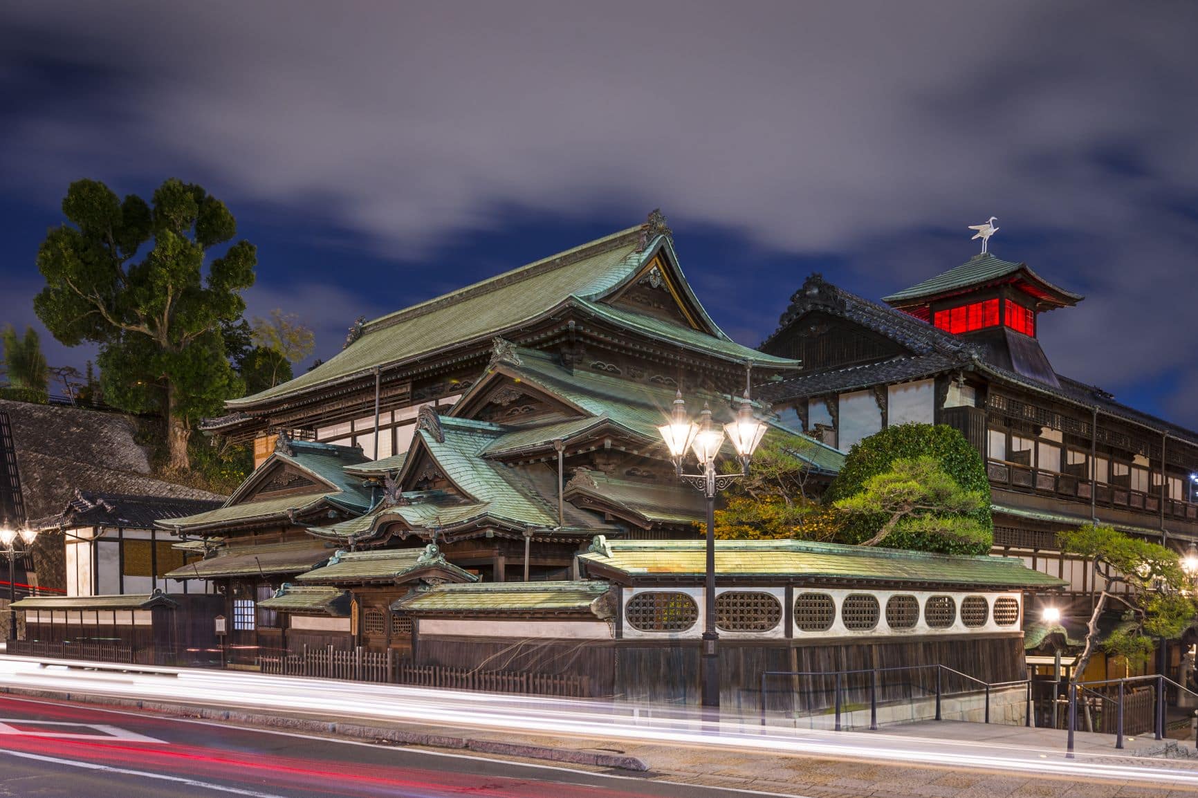 Dogo Onsen at night