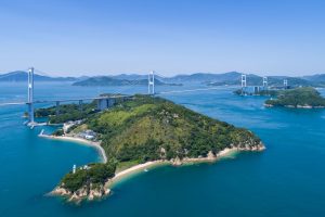 Aerial view of the Shimanami Kaido
