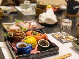 Traditional Japanese food on the Shimanami Kaido